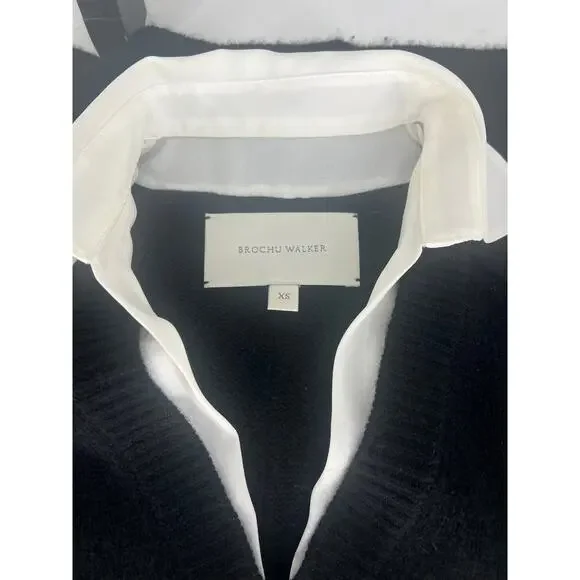 Brochu Walker Looker Layered V Neck Sweater Black Mixed Media XS - Picture 10 of 16